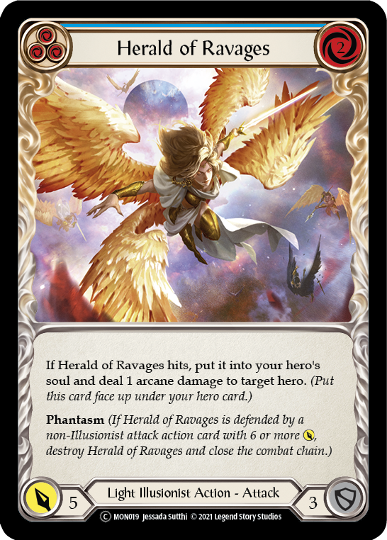 Herald of Ravages (Blue) [U-MON019] (Monarch Unlimited)  Unlimited Normal | The CG Realm