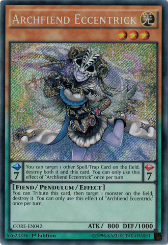 Archfiend Eccentrick [CORE-EN042] Secret Rare | The CG Realm