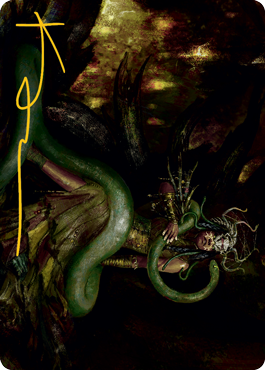 Saryth, the Viper's Fang Art Card (Gold-Stamped Signature) [Innistrad: Midnight Hunt Art Series] | The CG Realm
