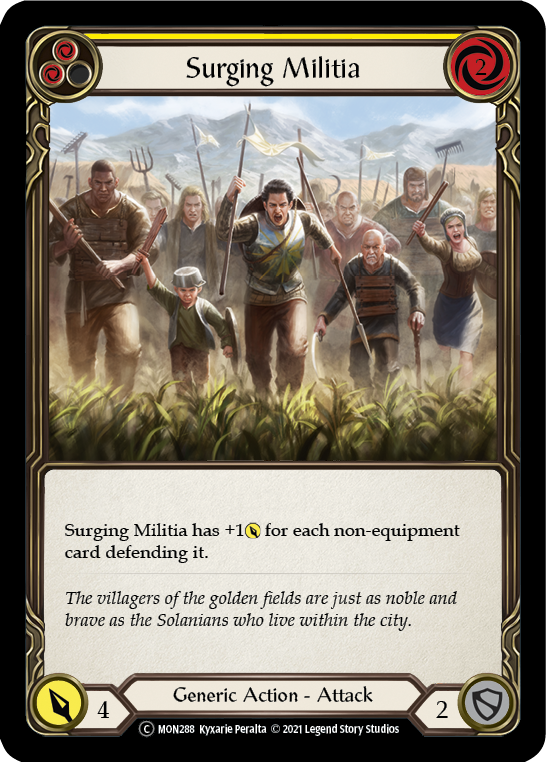 Surging Militia (Yellow) [U-MON288] (Monarch Unlimited)  Unlimited Normal | The CG Realm