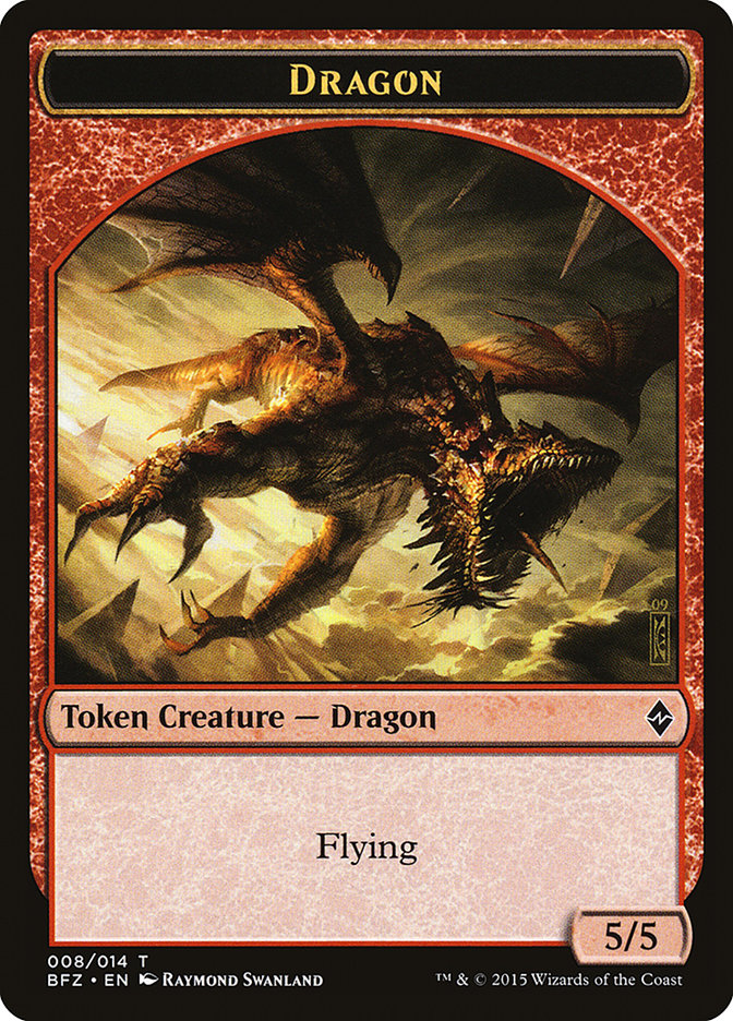Dragon Token [Battle for Zendikar Tokens] | The CG Realm