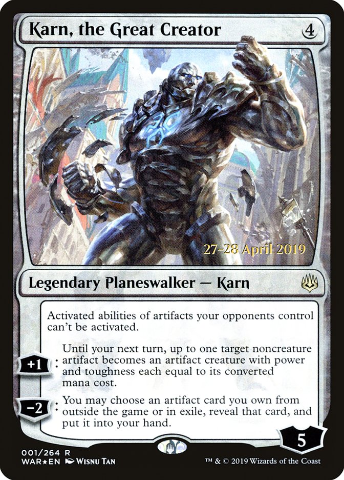 Karn, the Great Creator [War of the Spark Prerelease Promos] | The CG Realm