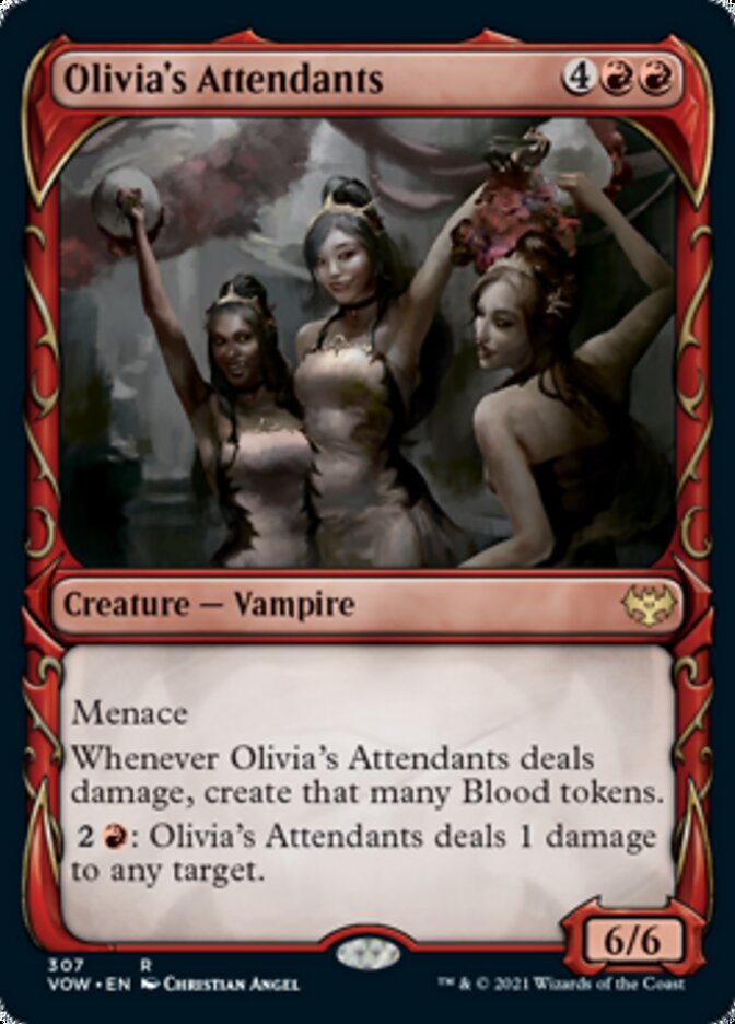 Olivia's Attendants (Showcase Fang Frame) [Innistrad: Crimson Vow] | The CG Realm
