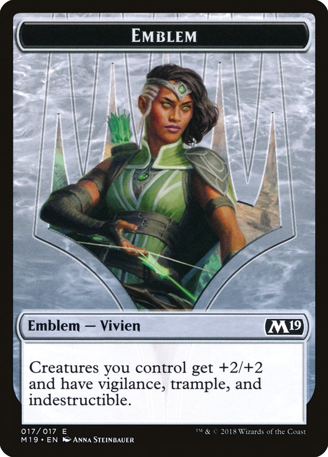 Vivien Reid Emblem [Core Set 2019 Tokens] | The CG Realm