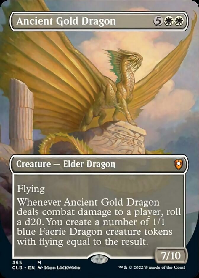 Ancient Gold Dragon (Borderless Alternate Art) [Commander Legends: Battle for Baldur's Gate] | The CG Realm