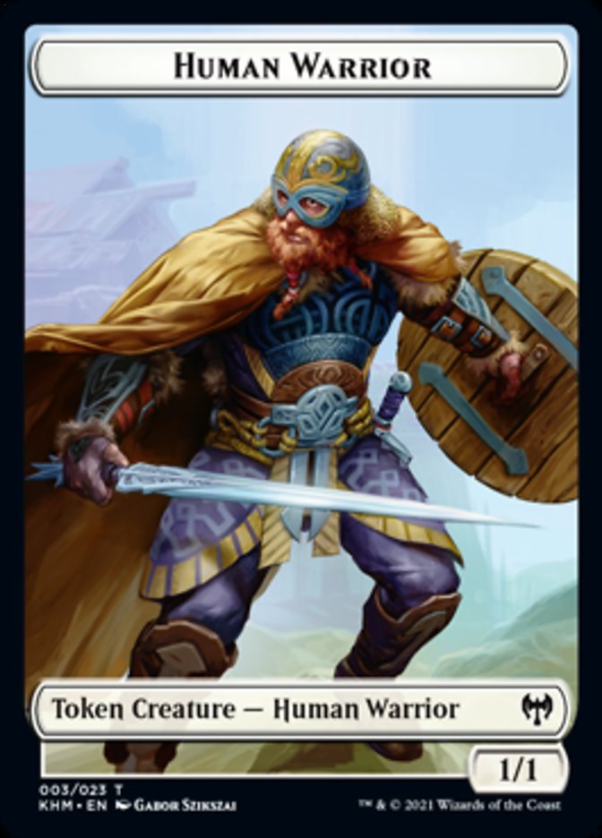 Human Warrior Token [Kaldheim Tokens] | The CG Realm