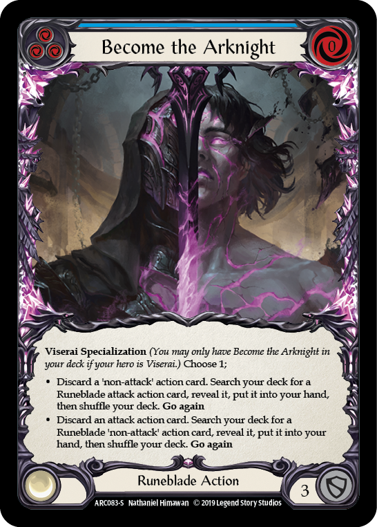 Become the Arknight [ARC083-S] (Arcane Rising)  1st Edition Normal | The CG Realm