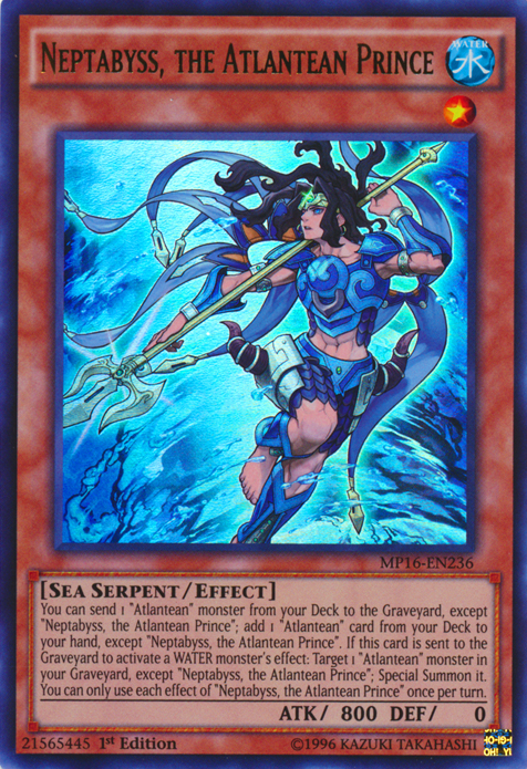 Neptabyss, the Atlantean Prince [MP16-EN236] Ultra Rare | The CG Realm