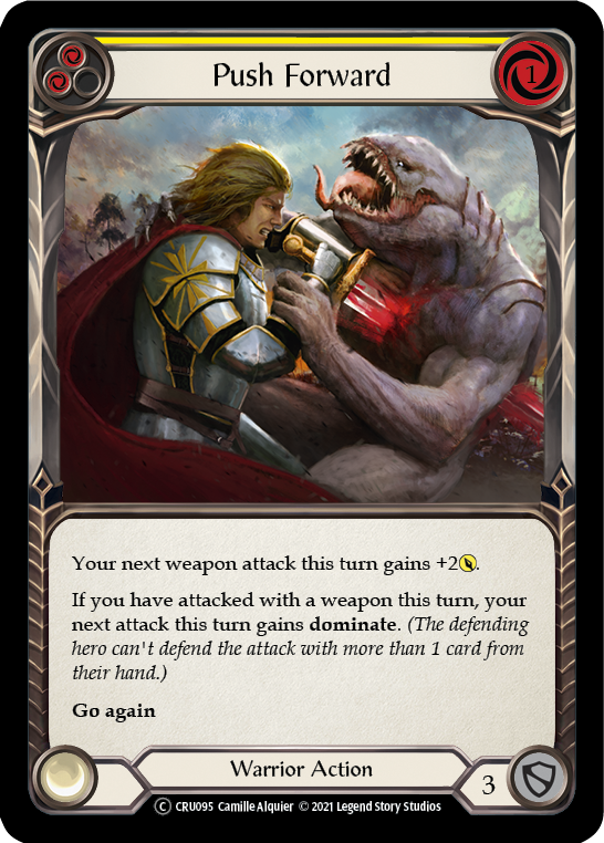 Push Forward (Yellow) [U-CRU095] (Crucible of War Unlimited)  Unlimited Rainbow Foil | The CG Realm