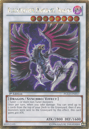 Blackfeather Darkrage Dragon [PGLD-EN017] Gold Secret Rare | The CG Realm