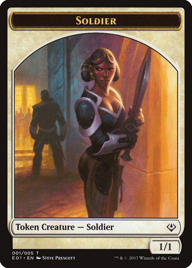 Beast (004) // Soldier Double-sided Token (AC2-4 // 1) - Archenemy: Nicol Bolas Tokens