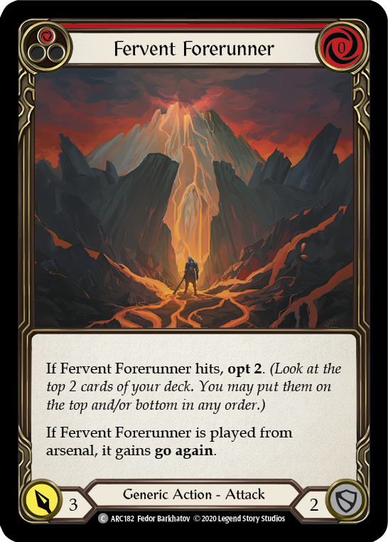 Fervent Forerunner (Red) [U-ARC182] (Arcane Rising Unlimited)  Unlimited Rainbow Foil | The CG Realm