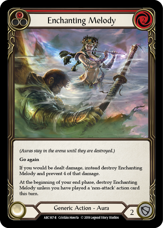 Enchanting Melody (Red) [ARC167-R] (Arcane Rising)  1st Edition Rainbow Foil | The CG Realm
