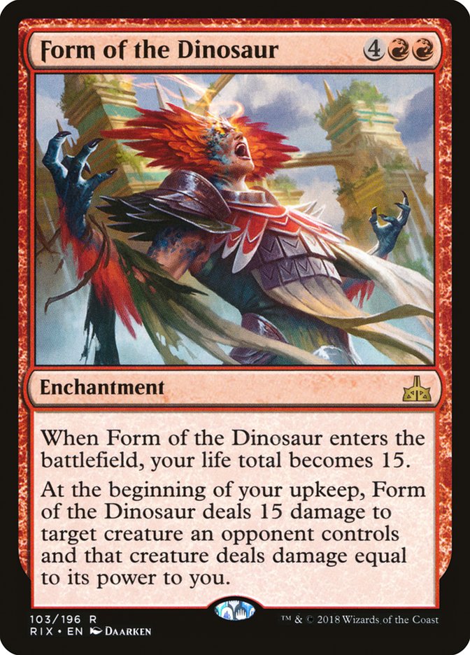 Form of the Dinosaur [Rivals of Ixalan] | The CG Realm