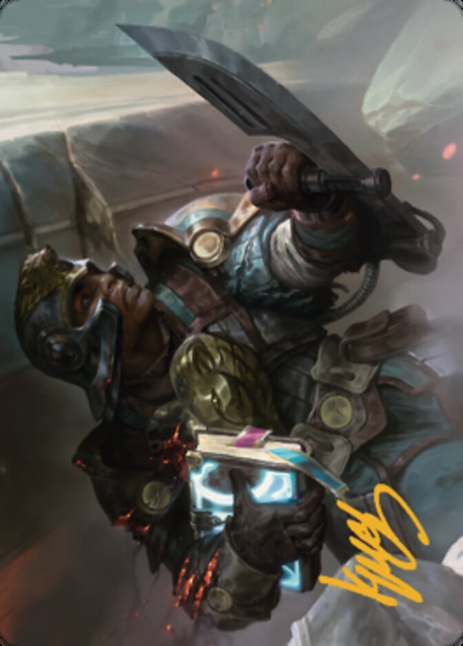 Retrieval Agent Art Card (Gold-Stamped Signature) [The Brothers' War Art Series] | The CG Realm
