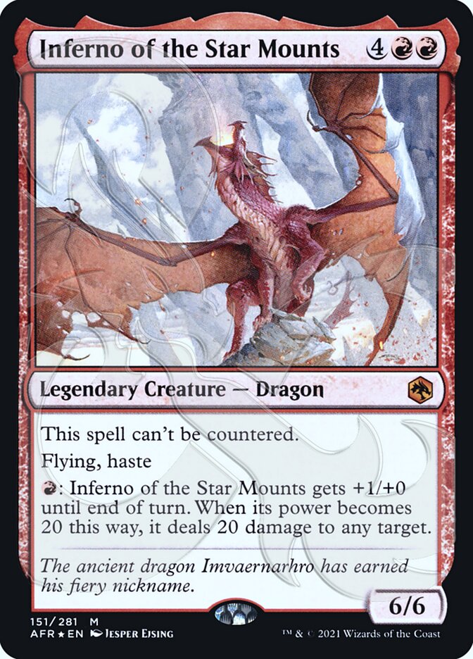 Inferno of the Star Mounts (Ampersand Promo) [Dungeons & Dragons: Adventures in the Forgotten Realms Promos] | The CG Realm