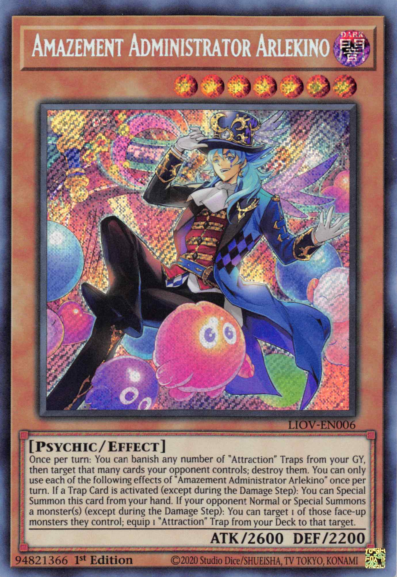 Amazement Administrator Arlekino [LIOV-EN006] Secret Rare | The CG Realm