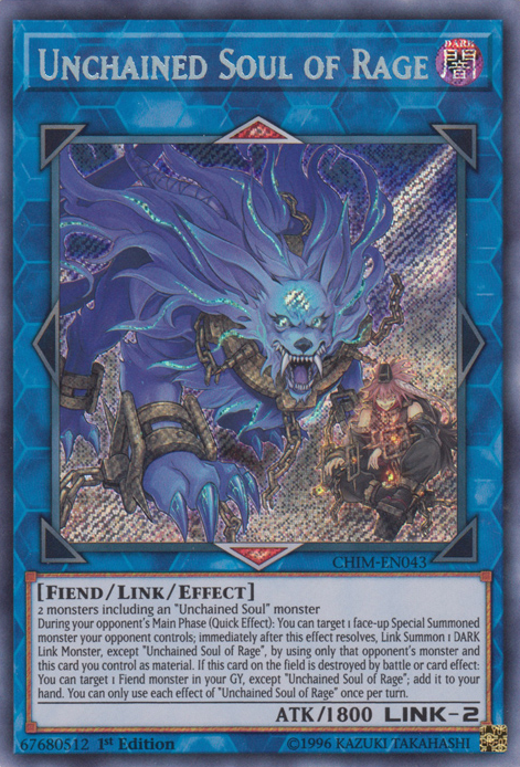 Unchained Soul of Rage [CHIM-EN043] Secret Rare | The CG Realm