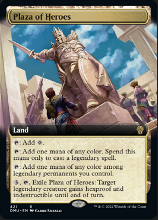 Plaza of Heroes (Extended Art) [Dominaria United] | The CG Realm