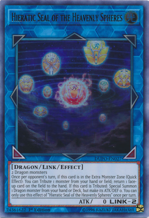 Hieratic Seal of the Heavenly Spheres [DUPO-EN027] Ultra Rare | The CG Realm