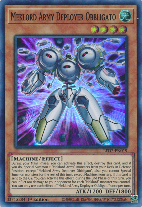 Meklord Army Deployer Obbligato [LED7-EN019] Super Rare | The CG Realm