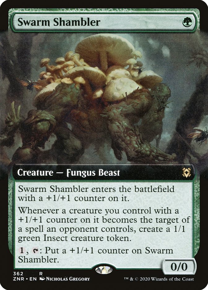 Swarm Shambler (Extended Art) [Zendikar Rising] | The CG Realm