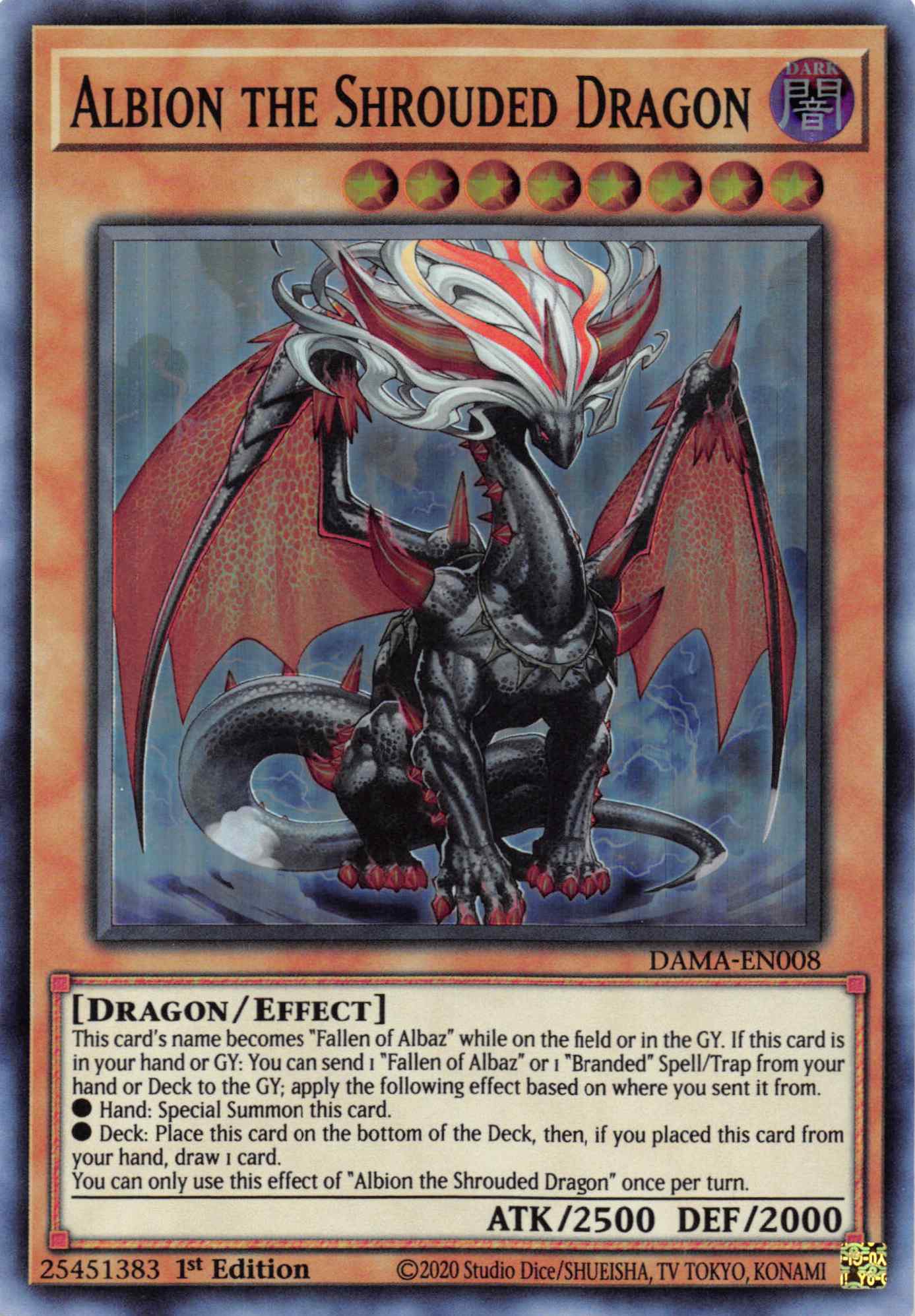 Albion the Shrouded Dragon [DAMA-EN008] Super Rare | The CG Realm