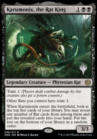 Karumonix, the Rat King (Promo Pack) [Phyrexia: All Will Be One Promos] | The CG Realm