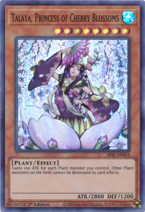 Talaya, Princess of Cherry Blossoms [SESL-EN052] Super Rare | The CG Realm