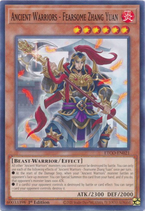 Ancient Warriors - Fearsome Zhang Yuan [ETCO-EN021] Common | The CG Realm