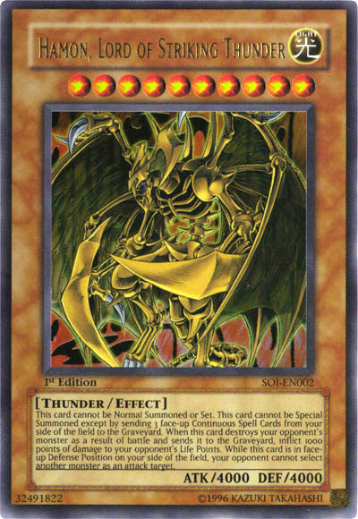 Hamon, Lord of Striking Thunder [SOI-EN002] Ultra Rare | The CG Realm