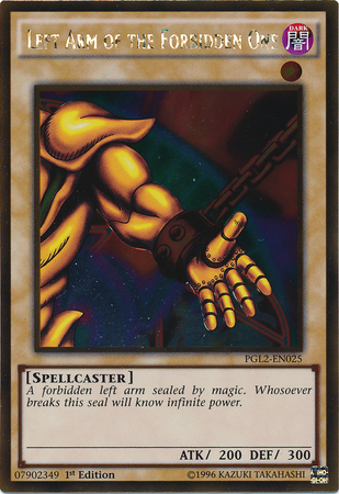 Left Arm of the Forbidden One [PGL2-EN025] Gold Rare | The CG Realm