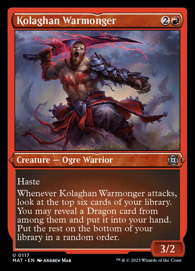 Kolaghan Warmonger (Foil Etched) [March of the Machine: The Aftermath] | The CG Realm
