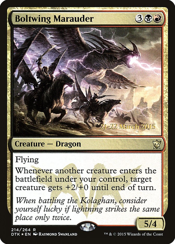 Boltwing Marauder [Dragons of Tarkir Prerelease Promos] | The CG Realm