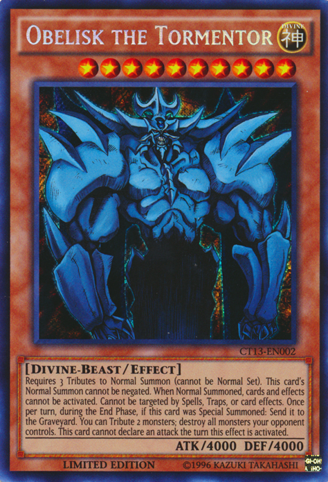 Obelisk the Tormentor [CT13-EN002] Secret Rare | The CG Realm