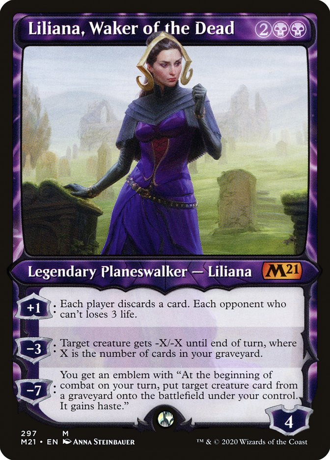 Liliana, Waker of the Dead (Showcase) [Core Set 2021] | The CG Realm