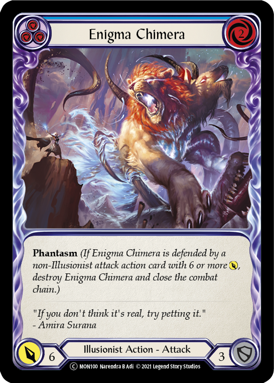 Enigma Chimera (Blue) [U-MON100-RF] (Monarch Unlimited)  Unlimited Rainbow Foil | The CG Realm