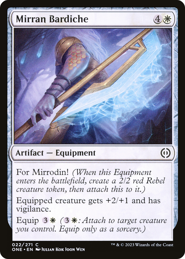 Mirran Bardiche [Phyrexia: All Will Be One] | The CG Realm