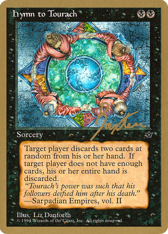 Hymn to Tourach (Circle) (George Baxter) [Pro Tour Collector Set] | The CG Realm