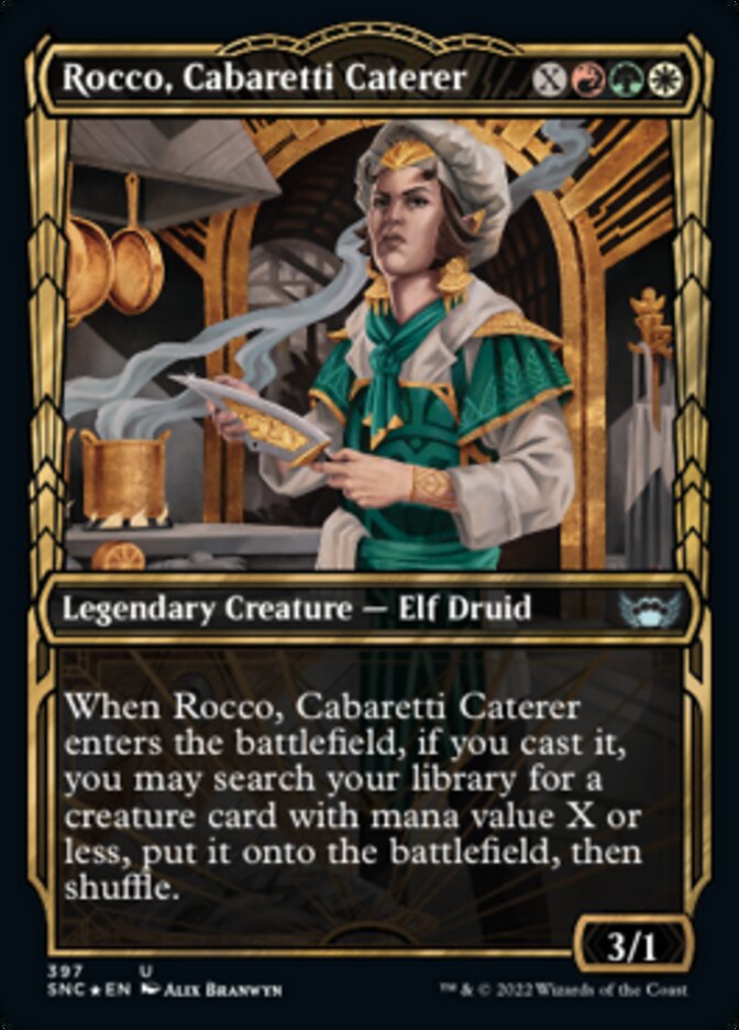 Rocco, Cabaretti Caterer (Showcase Golden Age Gilded Foil) [Streets of New Capenna] | The CG Realm