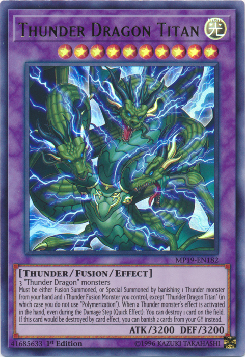 Thunder Dragon Titan [MP19-EN182] Ultra Rare | The CG Realm