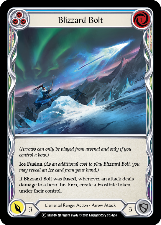 Blizzard Bolt (Blue) [U-ELE046] (Tales of Aria Unlimited)  Unlimited Rainbow Foil | The CG Realm