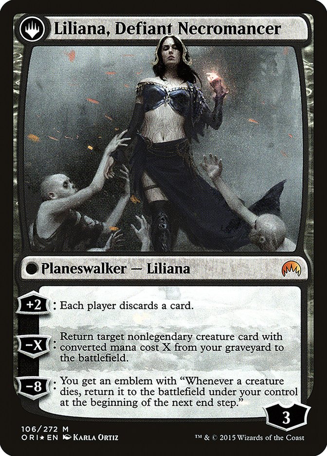 Liliana, Heretical Healer // Liliana, Defiant Necromancer [Magic Origins Prerelease Promos] | The CG Realm
