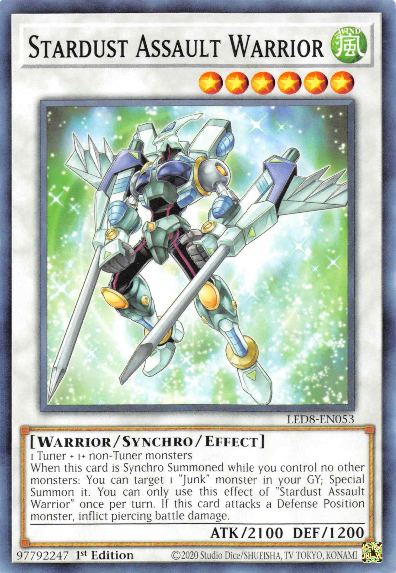 Stardust Assault Warrior [LED8-EN053] Common | The CG Realm