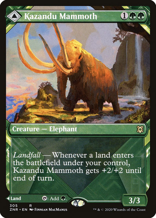 Kazandu Mammoth (Showcase) (ZNR-305) - Zendikar Rising: (Showcase)