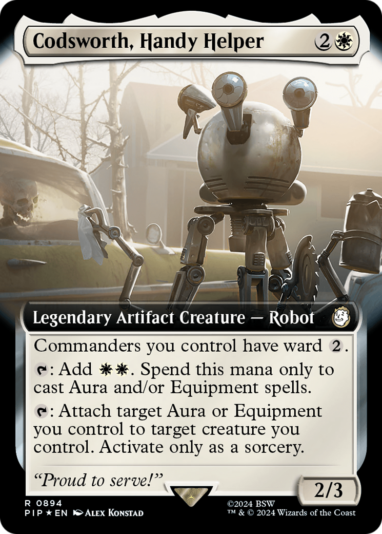 Codsworth, Handy Helper (Extended Art) (Surge Foil) [Fallout] | The CG Realm