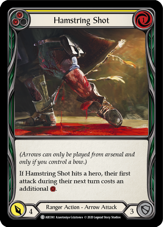 Hamstring Shot (Yellow) [U-ARC061] (Arcane Rising Unlimited)  Unlimited Rainbow Foil | The CG Realm