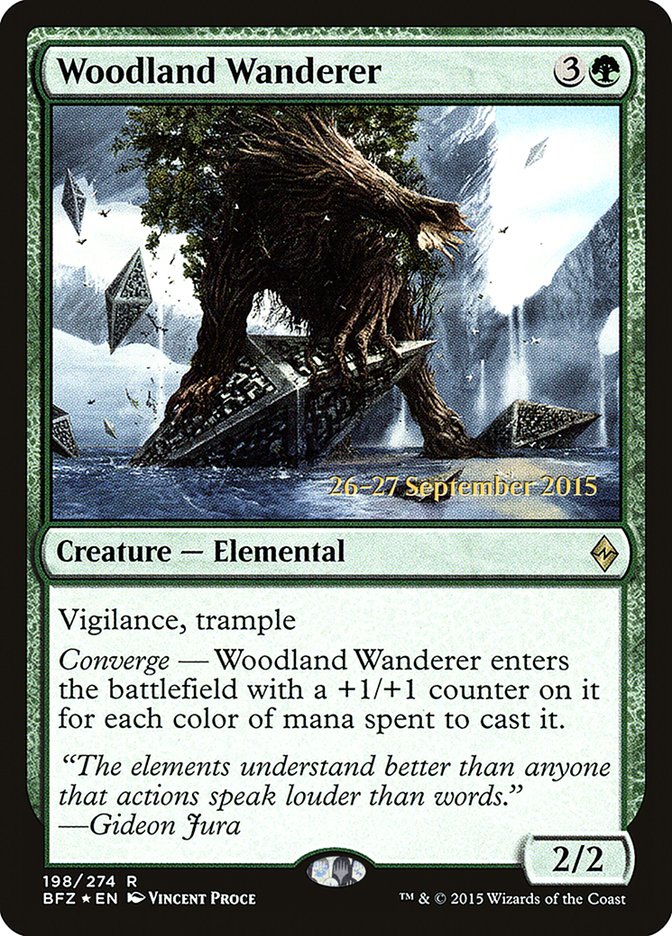 Woodland Wanderer [Battle for Zendikar Prerelease Promos] | The CG Realm