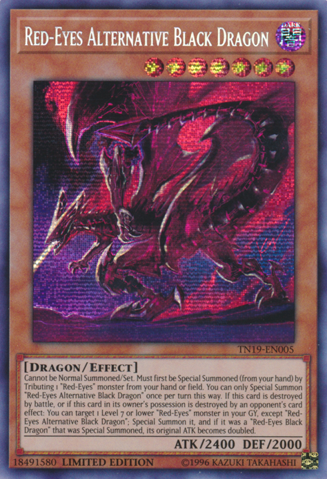 Red-Eyes Alternative Black Dragon [TN19-EN005] Prismatic Secret Rare | The CG Realm