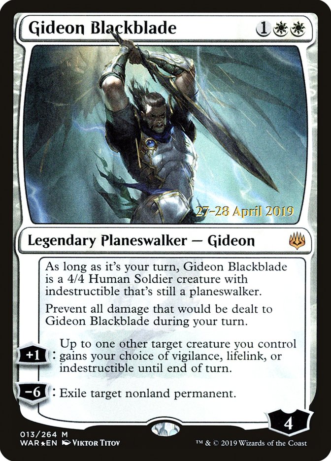 Gideon Blackblade [War of the Spark Prerelease Promos] | The CG Realm